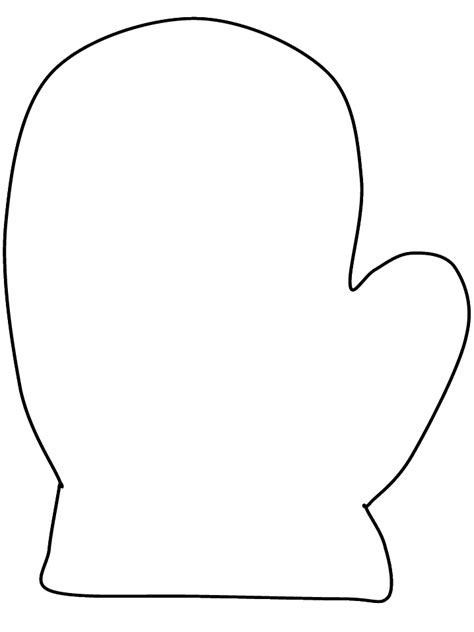 Printable Mitten Coloring Page